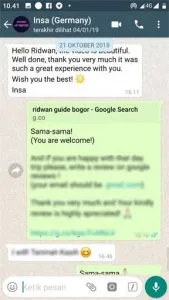 WhatsApp Review from Emily, Australia