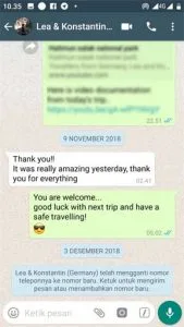 WhatsApp Review from Jasmine, Singapore