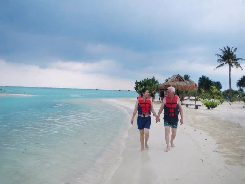 Walking around Pulau Pari
